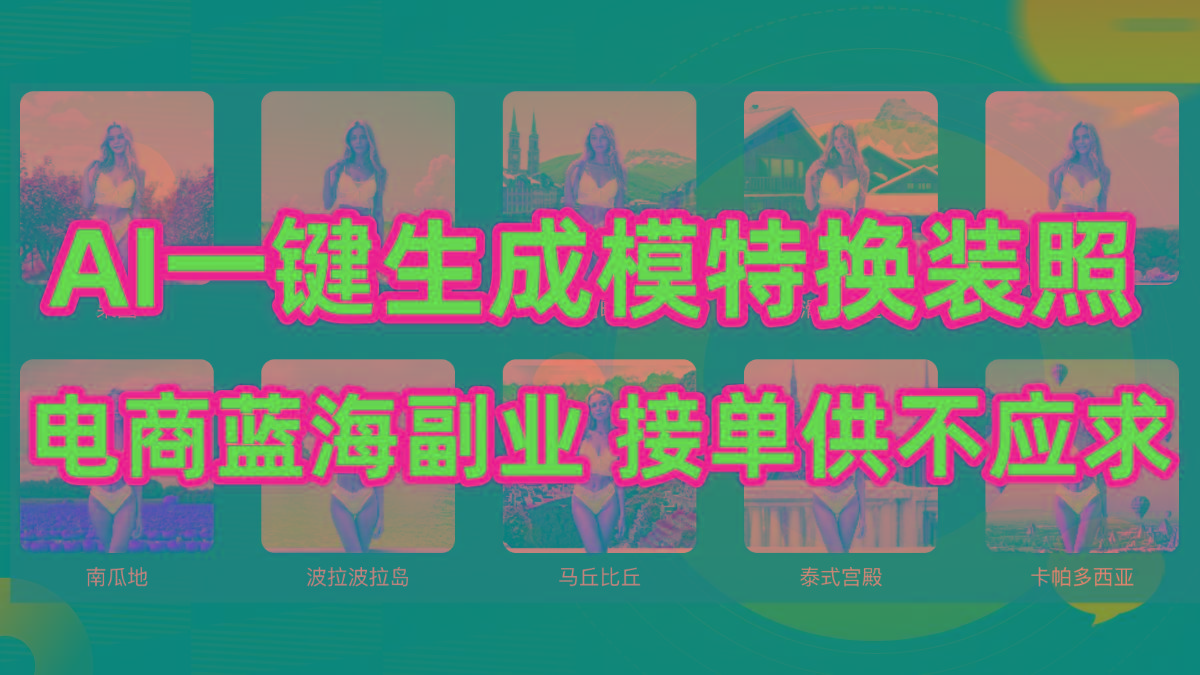 (9616期)AI制作一键生成模特换装照，电商蓝海副业供不应求-KF云创