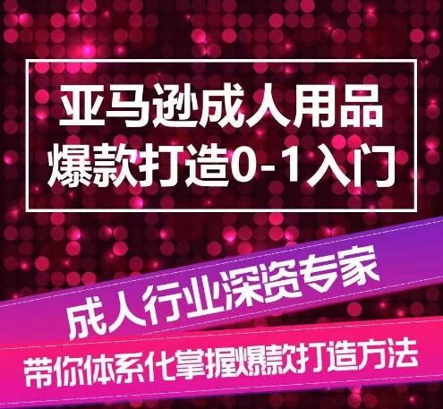 亚马逊成人用品爆款打造0-1入门，系统化讲解亚马逊成人用品爆款打造的流程-KF云创