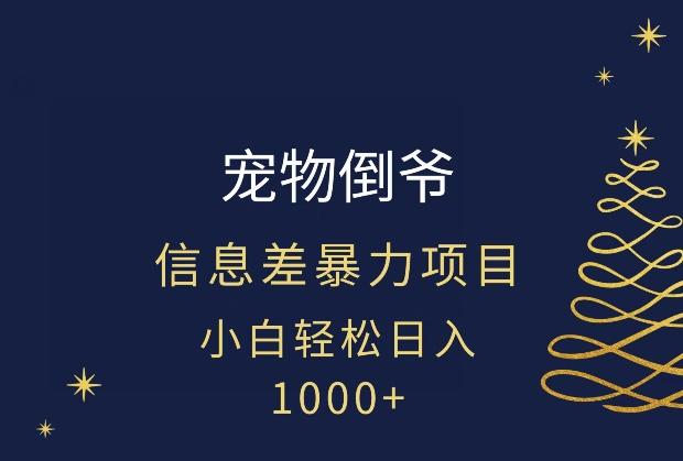 宠物倒爷，暴利的信息差项目，足不出户就有客户，年轻人都喜欢宠物！-KF云创