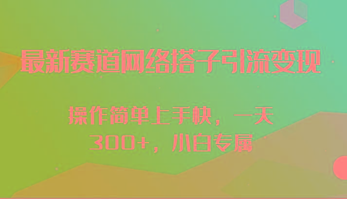 最新赛道网络搭子引流变现!!操作简单上手快，一天300+，小白专属-KF云创