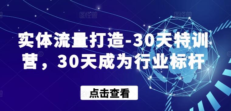 实体流量打造-30天特训营，30天成为行业标杆-KF云创