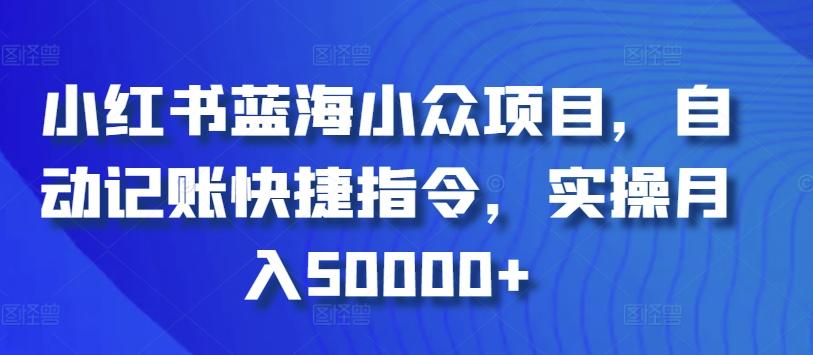 小红书蓝海小众项目，自动记账快捷指令，实操月入50000+【揭秘】-KF云创