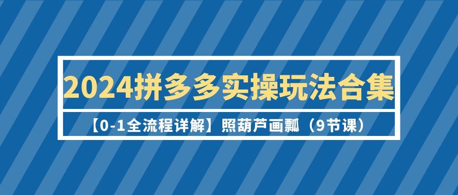 (9559期)2024拼多多实操玩法合集【0-1全流程详解】照葫芦画瓢(9节课)-KF云创