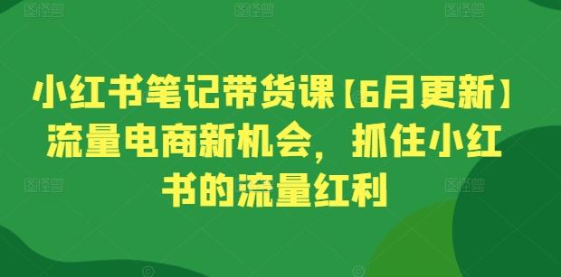 小红书笔记带货课【6月更新】流量电商新机会，抓住小红书的流量红利-KF云创