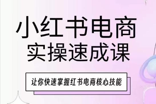 小红书电商实操速成课，让你快速掌握红书电商核心技能-KF云创