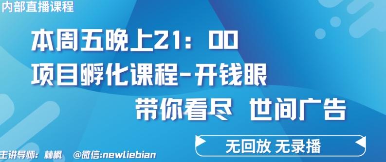 4.26日内部回放课程《项目孵化-开钱眼》赚钱的底层逻辑【揭秘】-KF云创