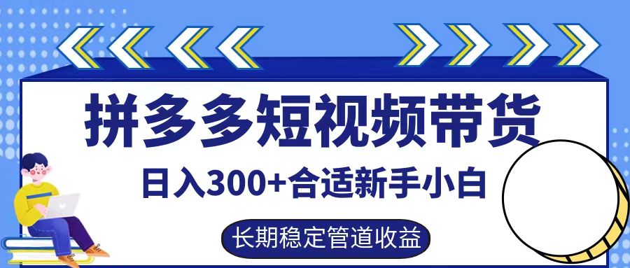 拼多多短视频带货日入300+，实操账户展示看就能学会-KF云创