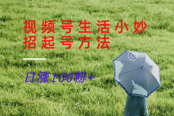 视频号生活小妙招分享赛道， 起号涨粉新方法，日涨100粉-KF云创