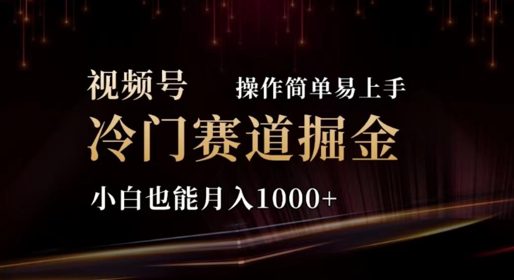 2024视频号冷门赛道掘金，操作简单轻松上手，小白也能月入1000+-KF云创