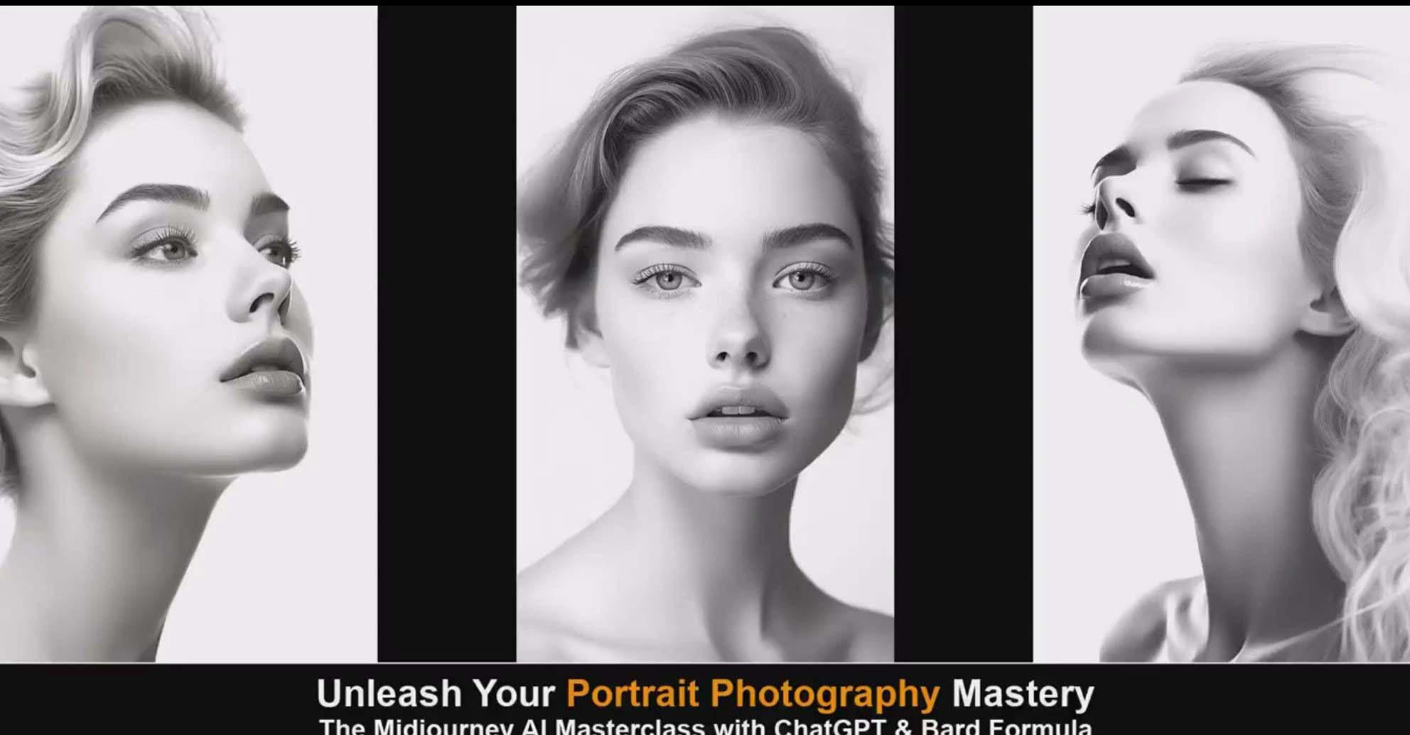 图片[1]-(9312期)Midjourney v5 ChatGPT 和 Bard AI人工智能人像摄影大师班-15节-中英字幕-KF云创