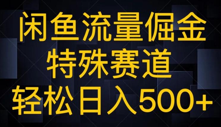 闲鱼流量倔金，特殊赛道，轻松日入500+-KF云创