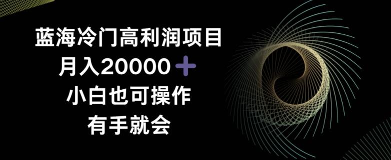 蓝海冷门高利润项目月入2000，小白也可操作有手就会-KF云创