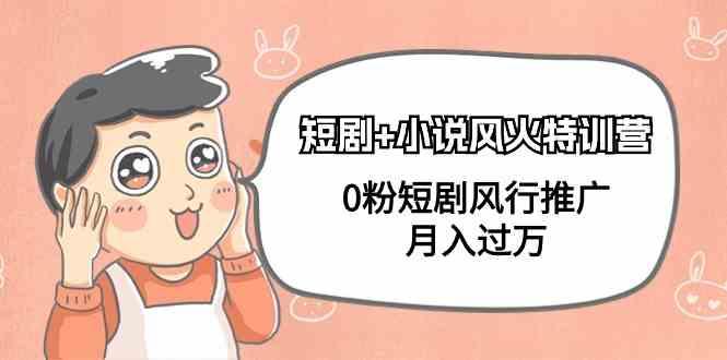 小说+短剧风火特训营，0粉短剧小说风行推广，实现月入过万-KF云创